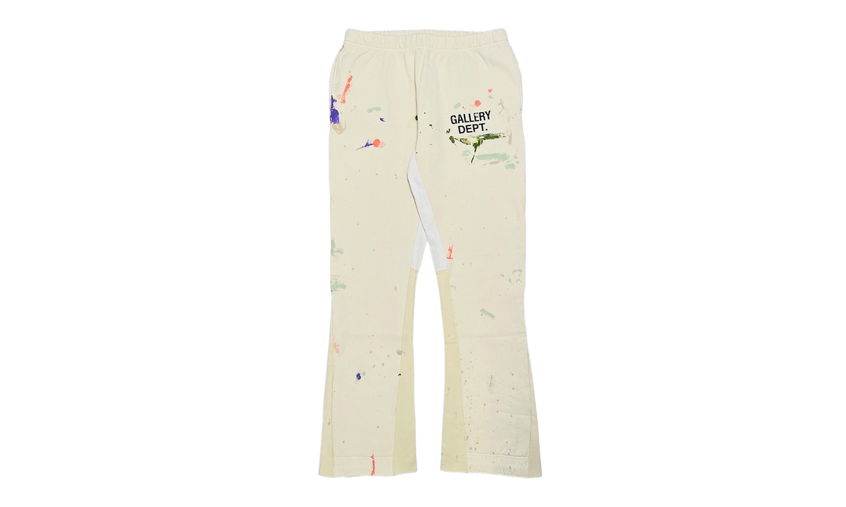 GD Logo Paint Splatter Flare Sweatpants "Cream Black Multi" GDGLFSC