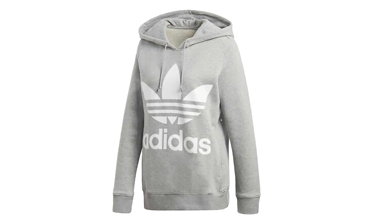 Trefoil Pull Over Hoodie "Grey Heather / White" CY6665