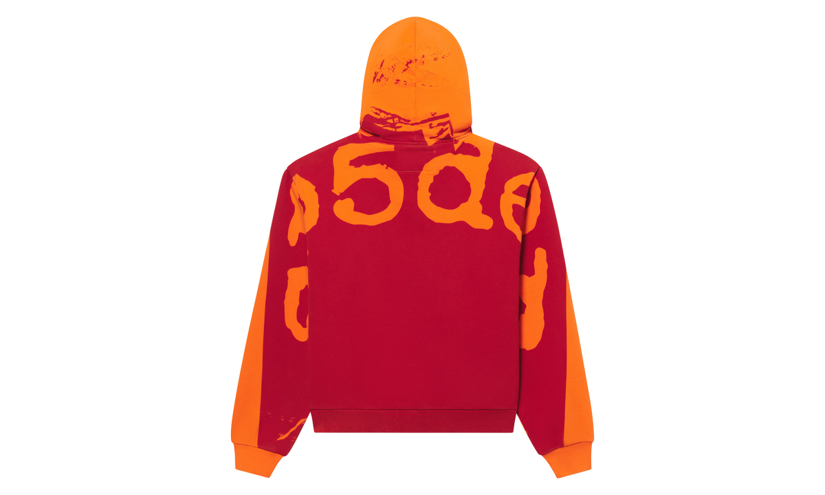 Overprint Zip Hoodie "Tangerine" SP5der657