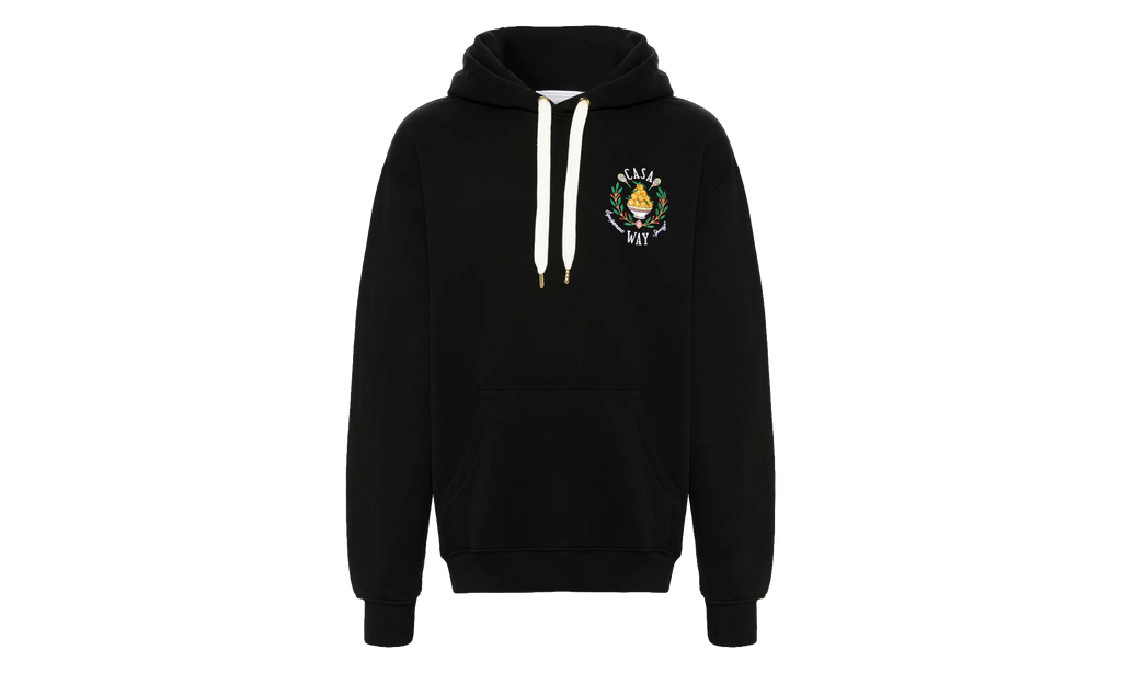 Casa Way Embroidered Logo Hoodie "Black" U-MPS24-JTP-093-02
