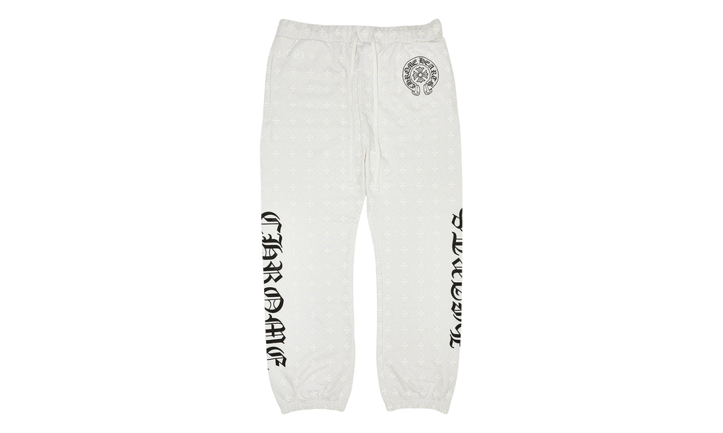 Plus Cross Allover Print Sweatpants "White" CHRM0857