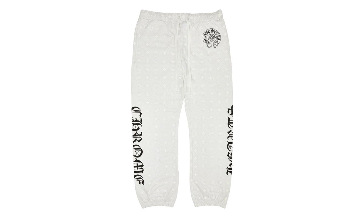 Plus Cross Allover Print Sweatpants "White" CHRM0857