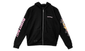Deadly Doll Pink Cross Scroll Label Zip Up Hoodie "Black" CHRM1808