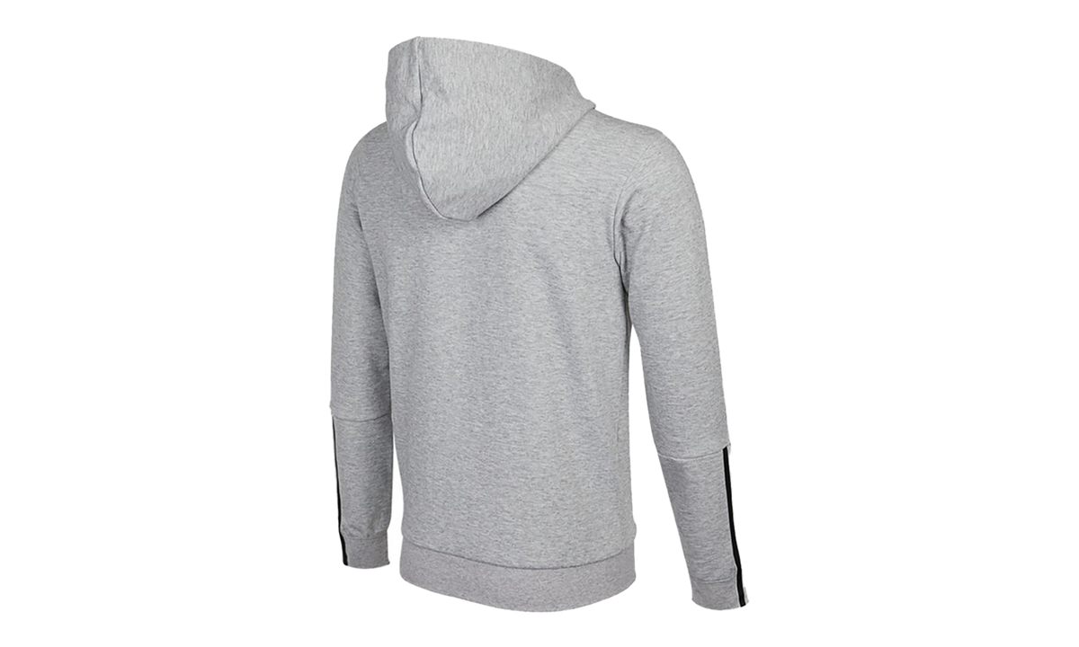 Essentials Doubleknit Cut 3-Stripes Full-Zip Hoodie "Medium Grey Heather / Black" H12214