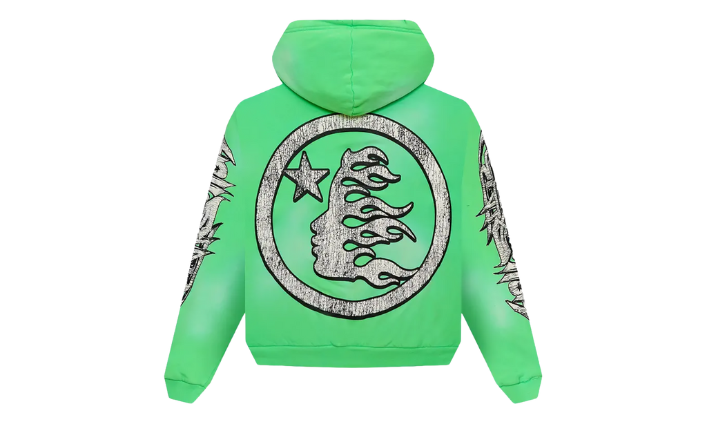 Graffiti Zip-Up Hoodie "Green" HSR318