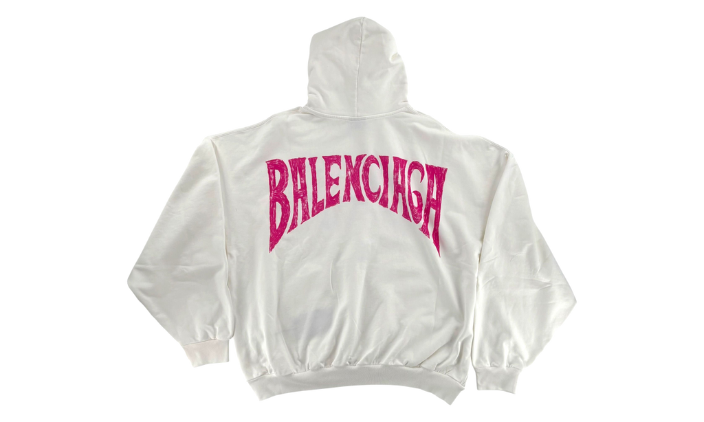 Paris Tropical Oversized Hoodie "White / Pink" 761458 TPVM1 9601