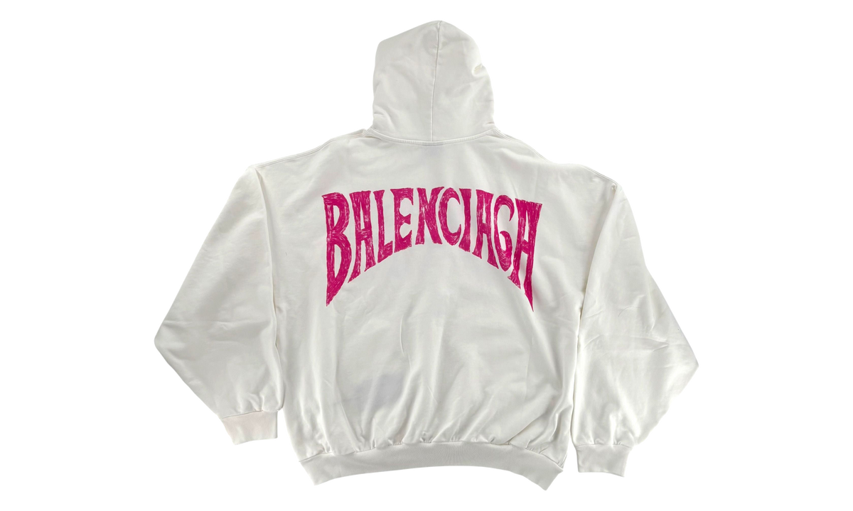 Paris Tropical Oversized Hoodie "White / Pink" 761458 TPVM1 9601
