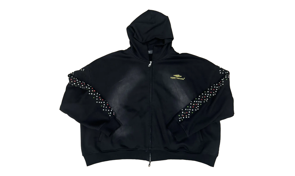 Crystal Zip-Up Hoodie "Black" HMDD025