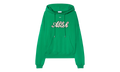 Varsity Print Cotton Hoodie "College Green" OMBB118S24FLE0055561