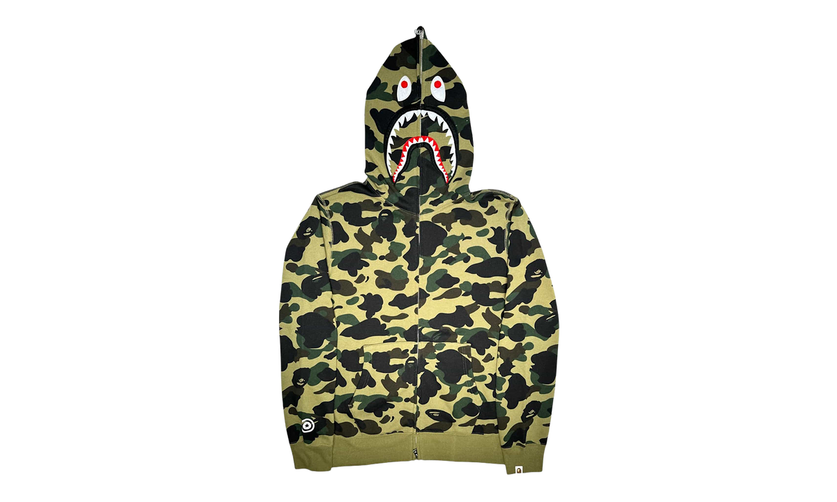 ABC Camo Shark Full Zip Up Hoodie "Green" 001ZPI201004M