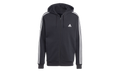 Essentials Fleece 3 Stripes Full-Zip Hoodie "Black" ib4029