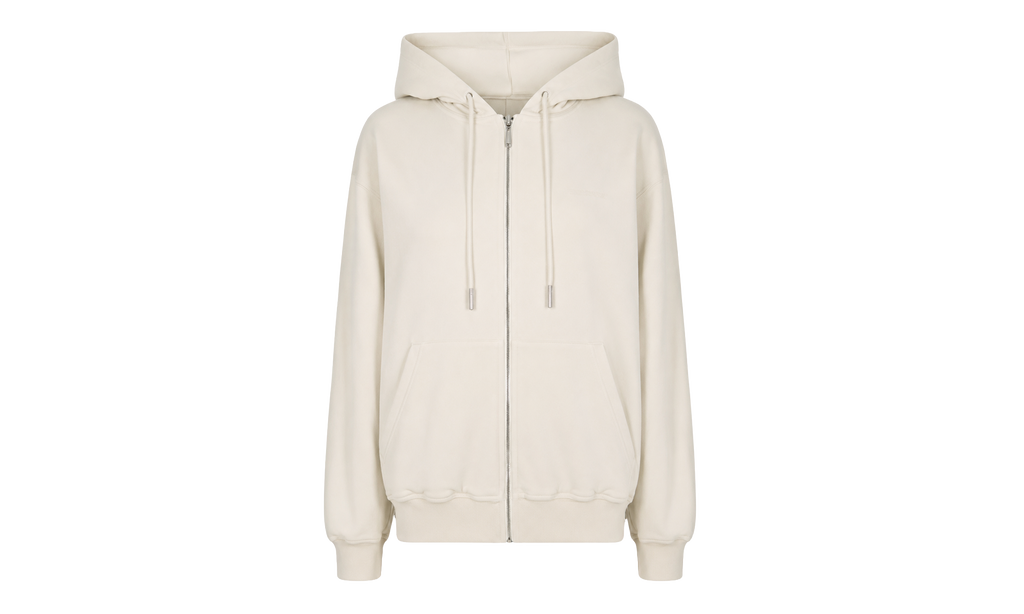 Diag Reg Zip Up Hoodie WMNS "Beige" CH OW OS 00582