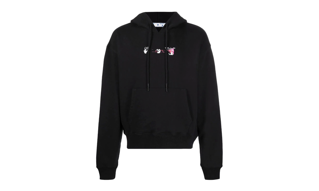 Acrylic Arrow Over Hoodie "BLACK" OMBB037F21FLE0151032