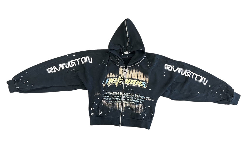 Radical Paper Rose Zip Hoodie "Mechanic Black" RDCL HD08 MECH