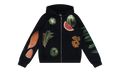 Kiss My Grits Fruit Collage Zip Hoodie "Black" DT700