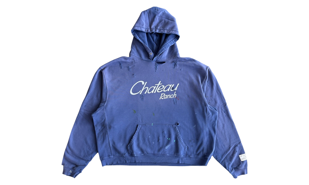 Chateau Ranch Paint Splatter Hoodie "Navy & White" GD419