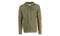 Diag Arrow Knit Zip Hoodie "Army Green" OMHA080F22KNI0015620