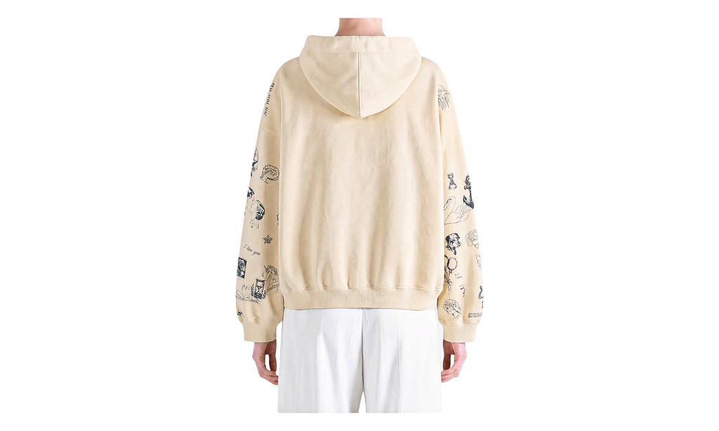 Ink Doodle Hoodie WMNS "Ivory" A0016STUVT69002