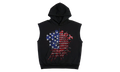 RHINESTONE OG WEB SLEEVELESS HOODIE "USA - Onyx" SP5der602