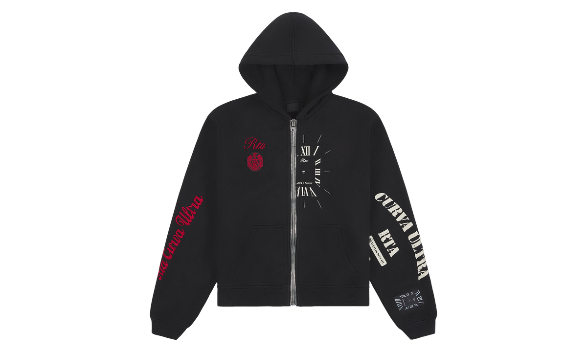 Riko Half Zip Up Hoodie "Vintage Black Combo" MCVUK1455 T2405VTBCB