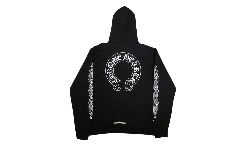 Horseshoe Floral Pullover Hoodie "Black" CHRM1605