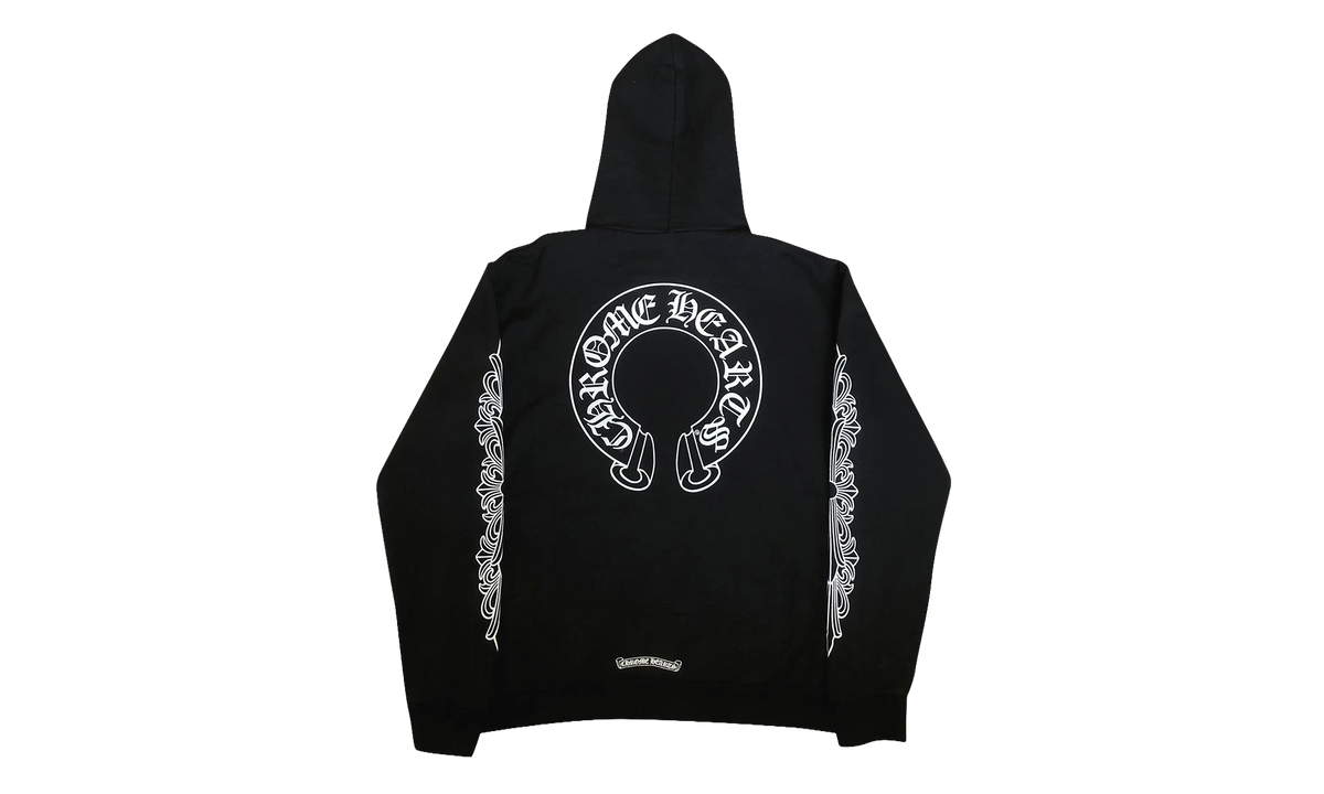 Horseshoe Floral Pullover Hoodie "Black" CHRM1605