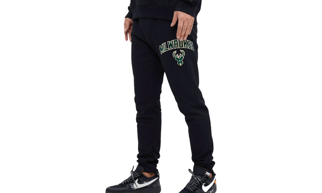 NBA Milwaukee Bucks Stacked Logo Sweatpants "Black" BMB452734 BLK