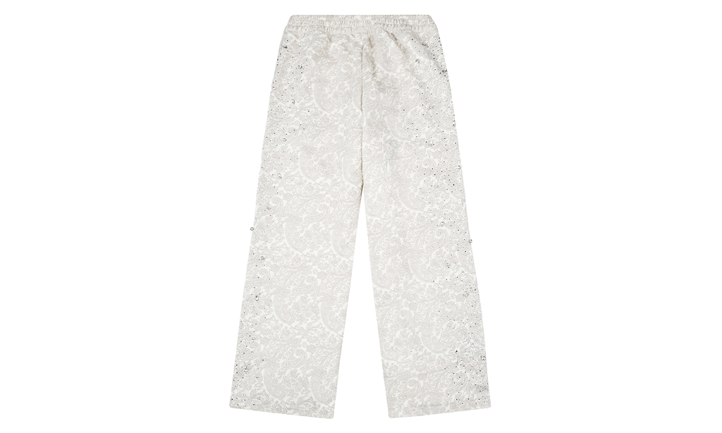 Cashew Blossom Pearl Sweatpant "White / Rhinestone" BC25FWPT07 WHT