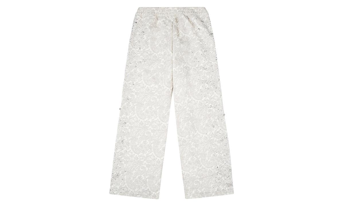 Cashew Blossom Pearl Sweatpant "White / Rhinestone" BC25FWPT07 WHT