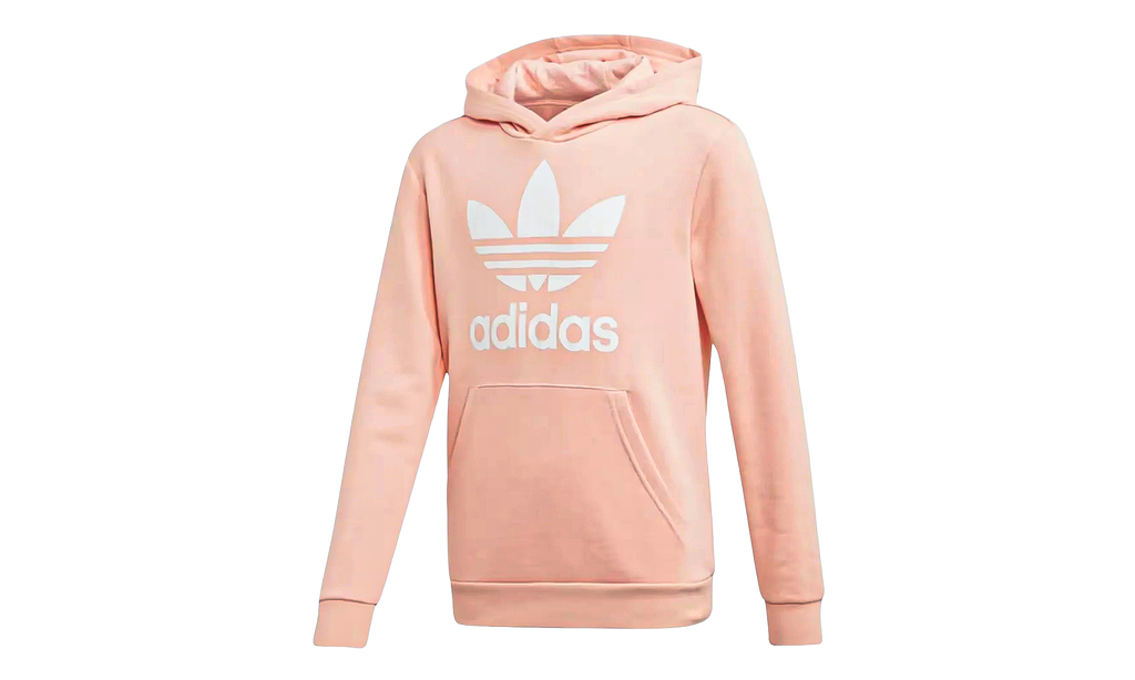 Originals Trefoil Hoodie GS "Haze Coral / White" EJ3248