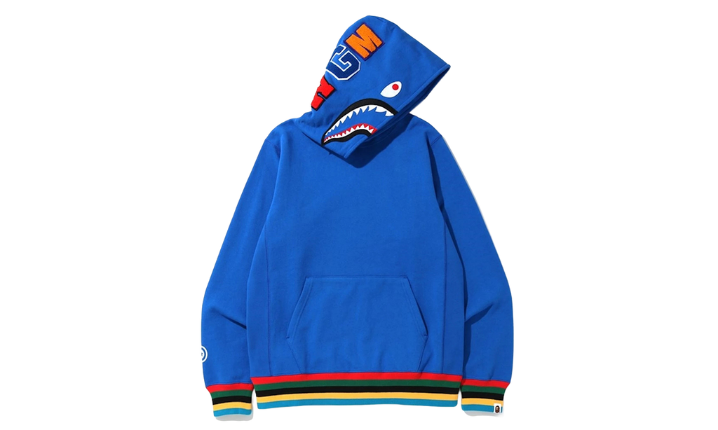 Shark Line Rib Pullover Hoodie "Blue" TURSGJ50