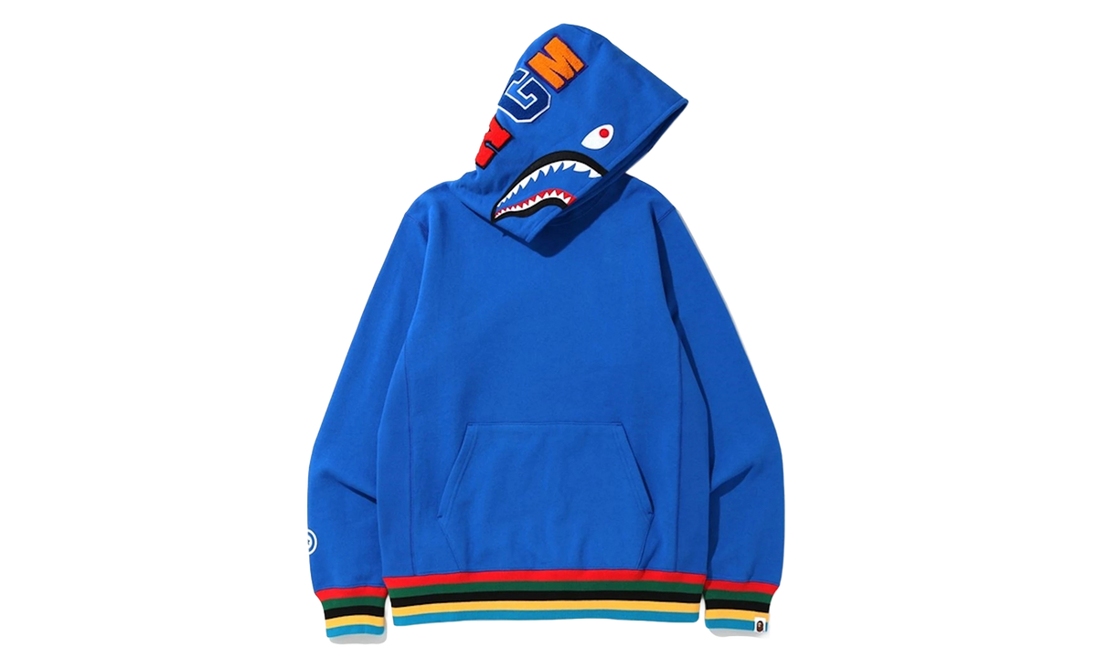 Shark Line Rib Pullover Hoodie "Blue" TURSGJ50