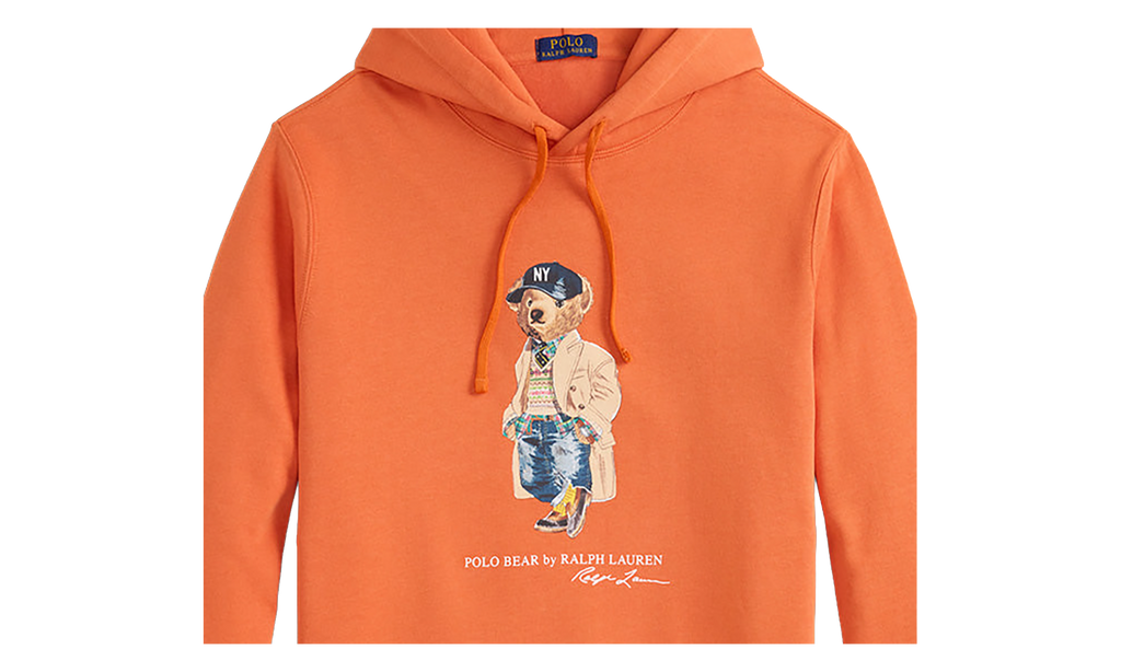 NYC Heritage Bear Pullover Hoodie "Orange" 710B27075002