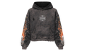 Bones Flame Distressed Hoodie "Grey" 77S011