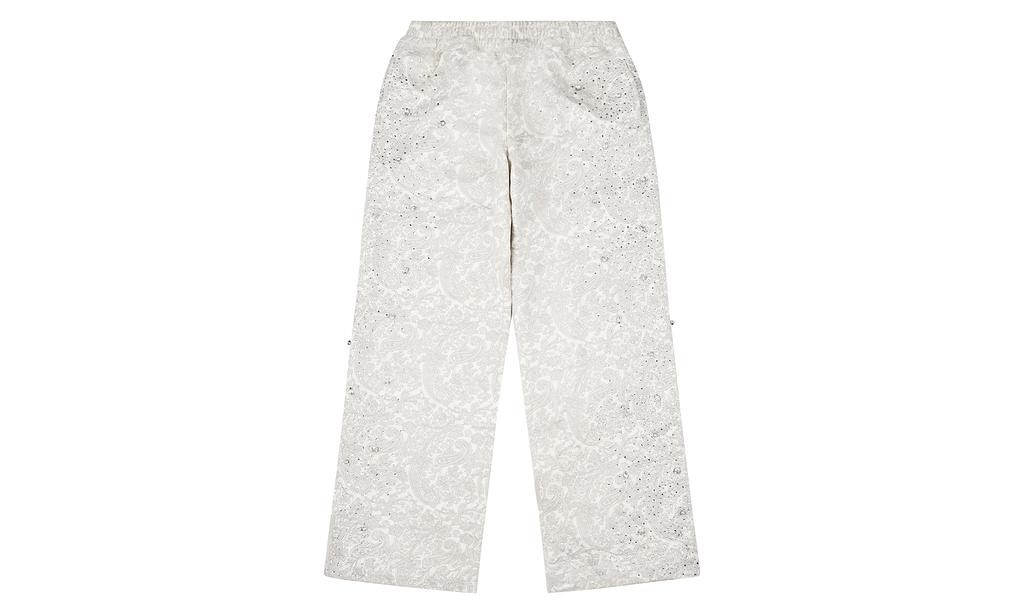 Cashew Blossom Pearl Sweatpant "White / Rhinestone" BC25FWPT07 WHT