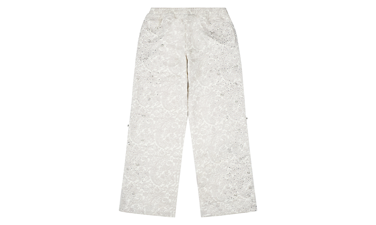 Cashew Blossom Pearl Sweatpant "White / Rhinestone" BC25FWPT07 WHT