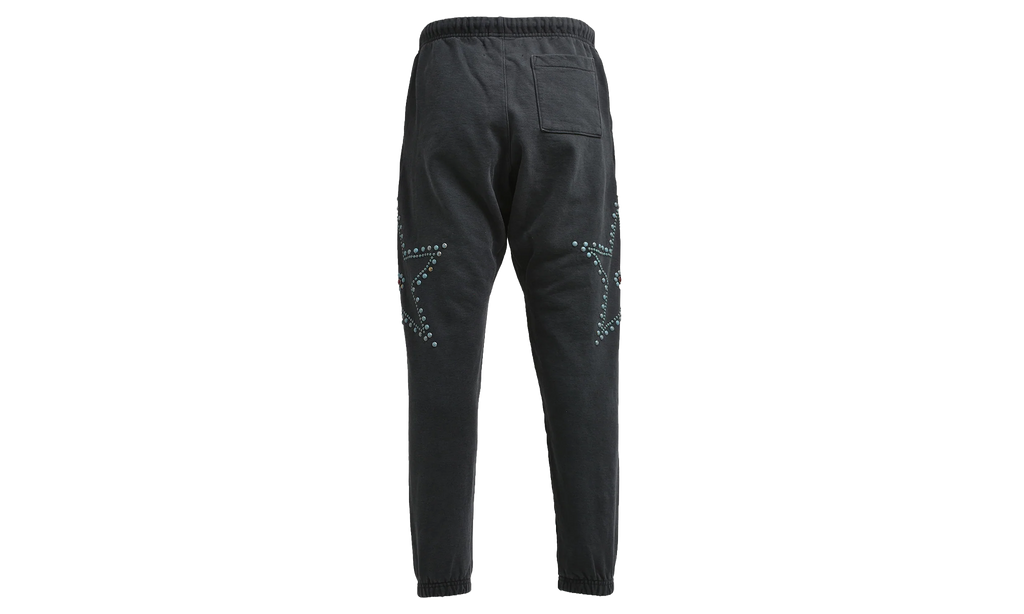 Distressed Star Studded Sweatpants "Black Multi" SAT070