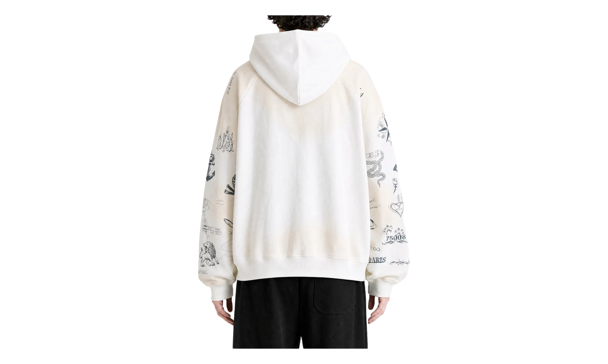 Raglan Sleeve Zip-Up Hoodie "White" A0016VTUVT69000