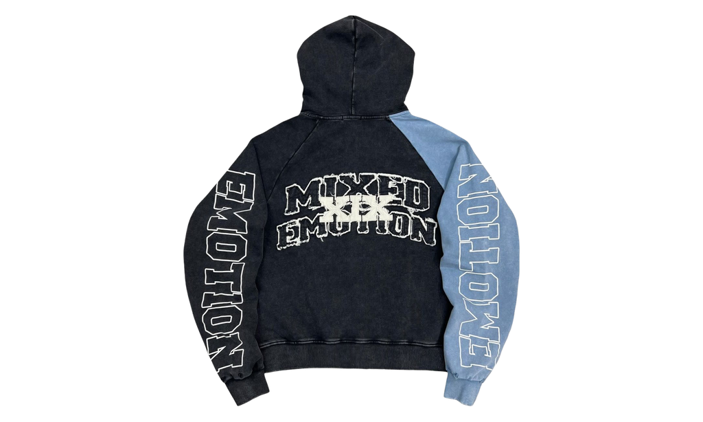 Split Decision Hoodie "Black / Blue" MIXE098