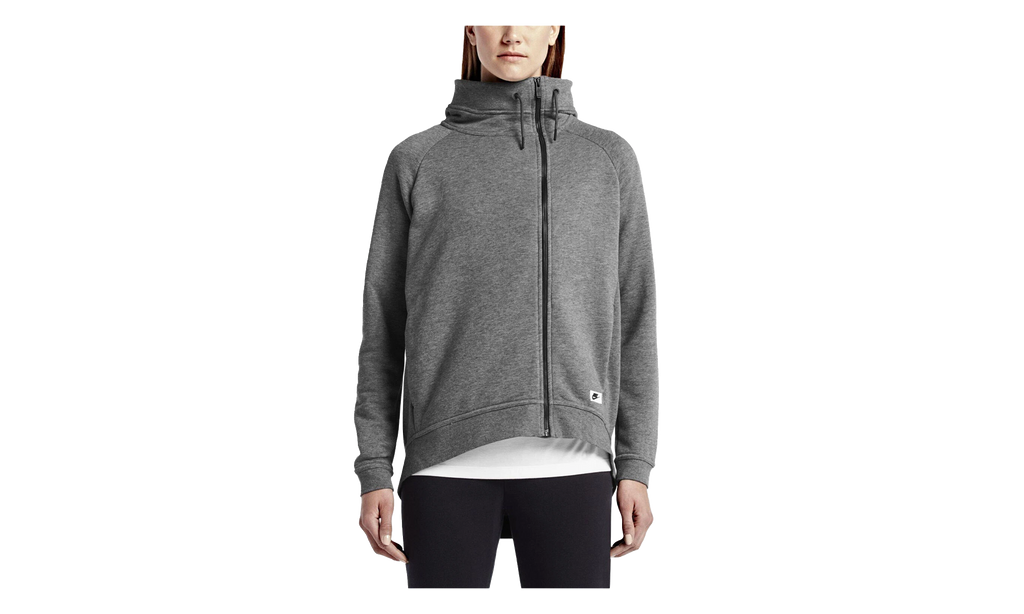 NSW Modern Cape Full Zip Hoodie WMNS "Medium Heather Grey" 804577 091