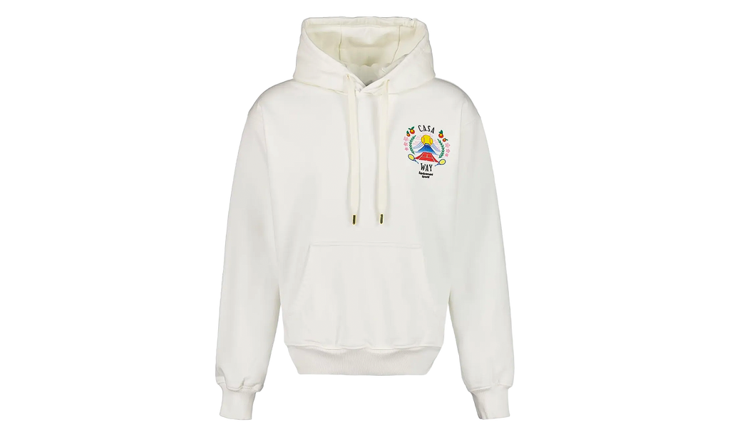 Casa Way Mountain Graphic Hoodie "White & Multicolor" MPF25-JTP-292-01