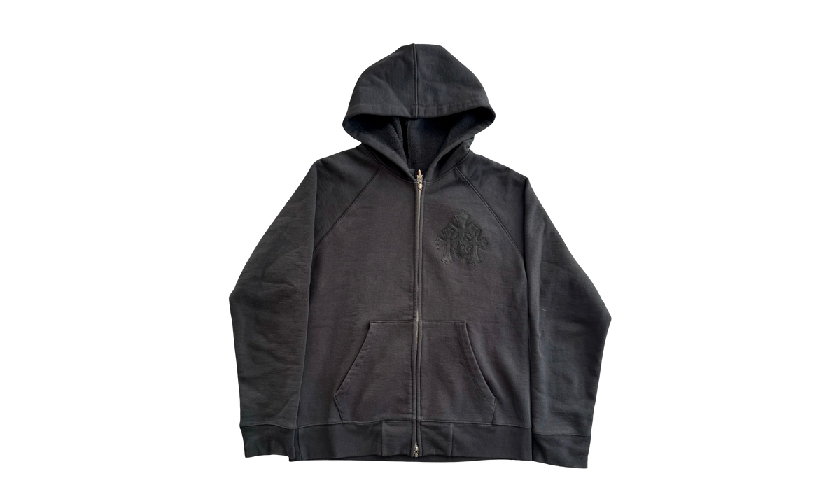 Triple Cross Patch' Zip Up Hoodie "Black" CHRM0416