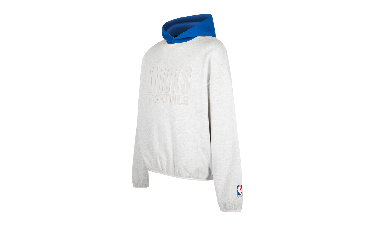 ESSENTIALS HOODIE "Knicks - LIGHT HEATHER / BLUE" 192AL246301F