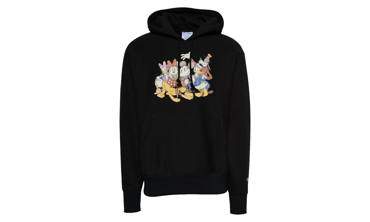 Disney Reverse Weave Hoodie "Mickey & Friends - Black" S2974 592159003
