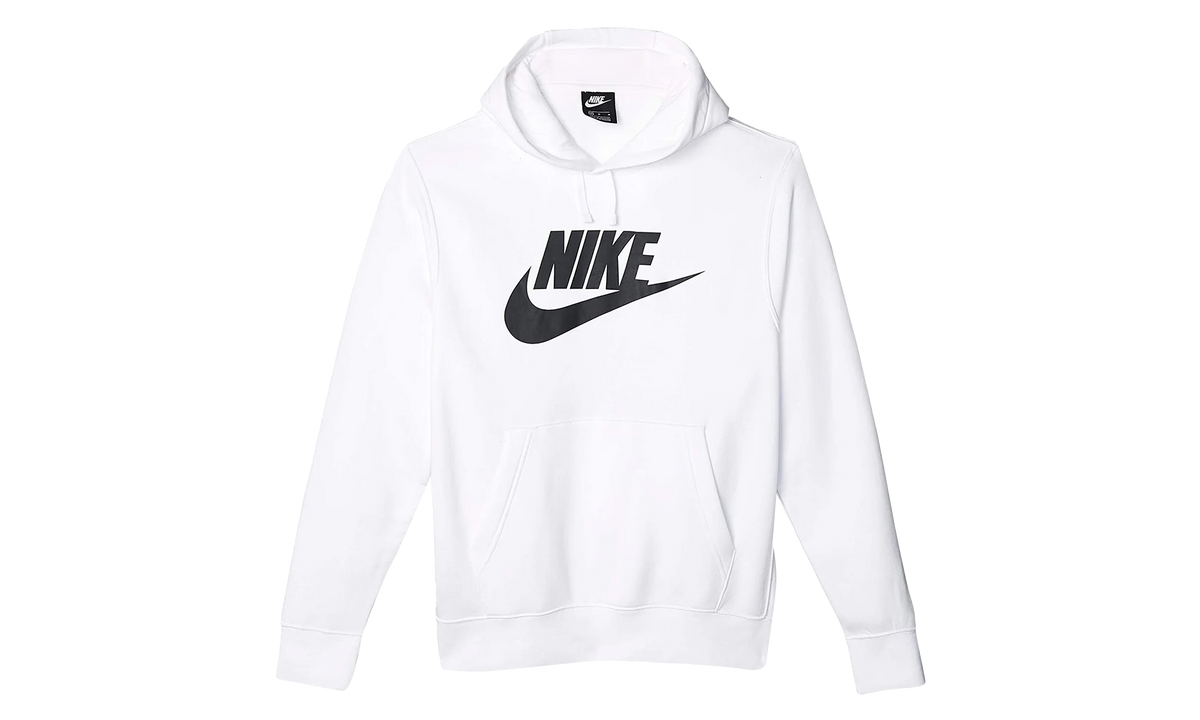 Sportswear Club Fleece Graphic Pullover Hoodie "White / White-Black" BV2973 100