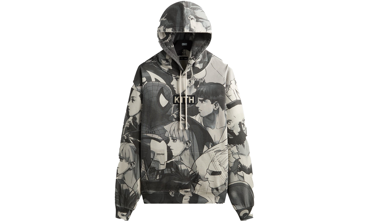 Fighter All-Over Printed Vintage Nelson Hoodie "Marvel vs. Capcom - Sandrift" KHM034304 104