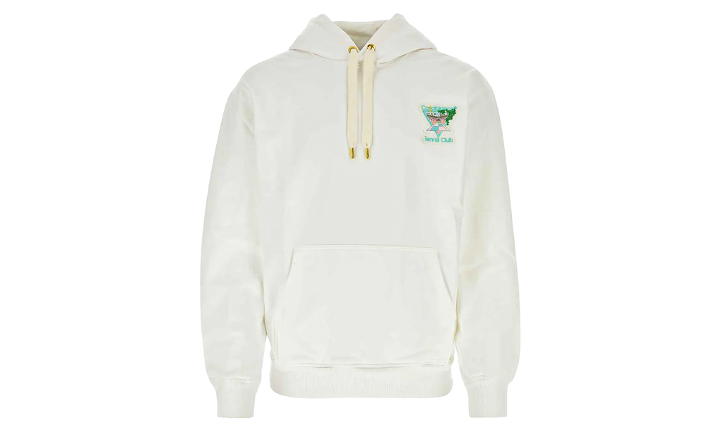 Tennis Club Embroidered Logo Hoodie "White & Multicolor" U-MF23-JTP-093-07