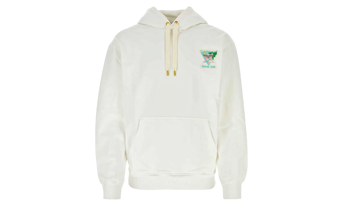 Tennis Club Embroidered Logo Hoodie "White & Multicolor" U-MF23-JTP-093-07