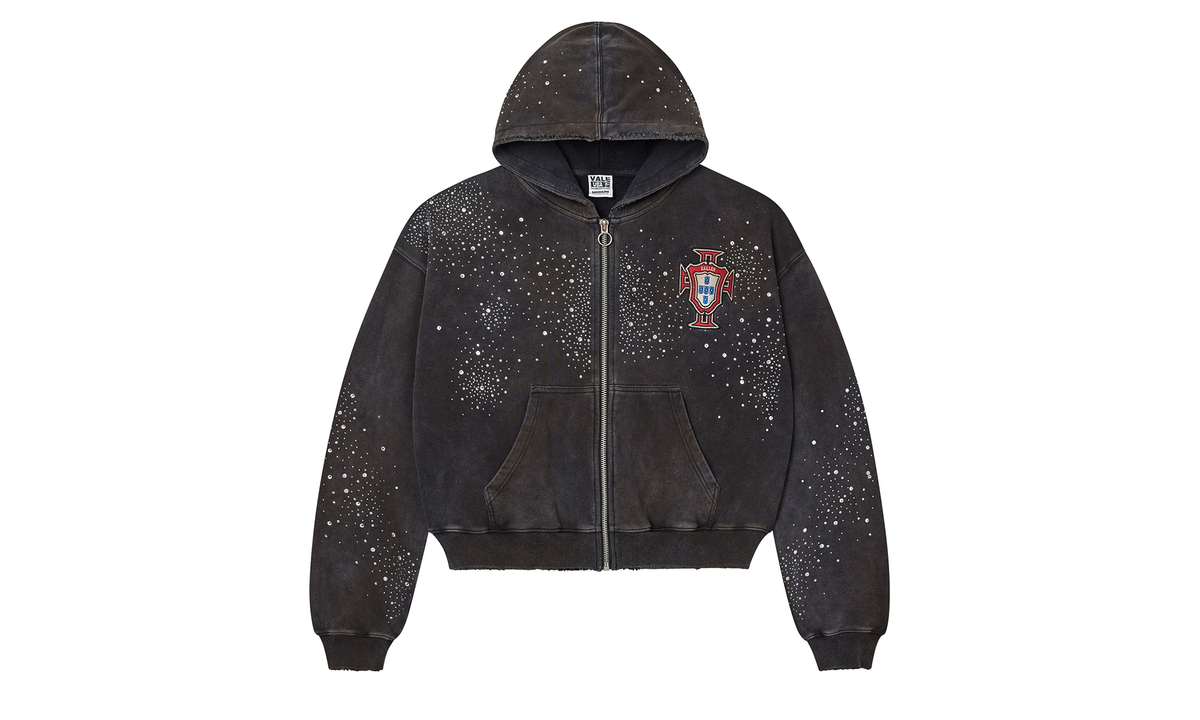 Pluto Clustered Zip Up Hoodie "Black" 10072676
