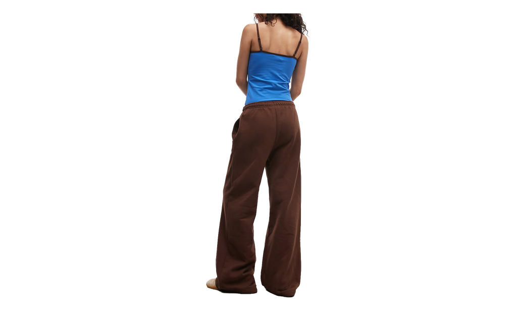 Studio Fleece Mid-Rise Wide-Leg Sweatpants WMNS "Cacao Wow Sail" IU1958 259